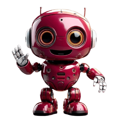 Heppu, a red robot, waving hello